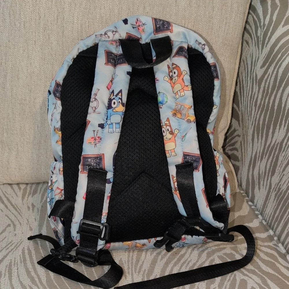 Bluey Backpack & 3 Stuffed Characters